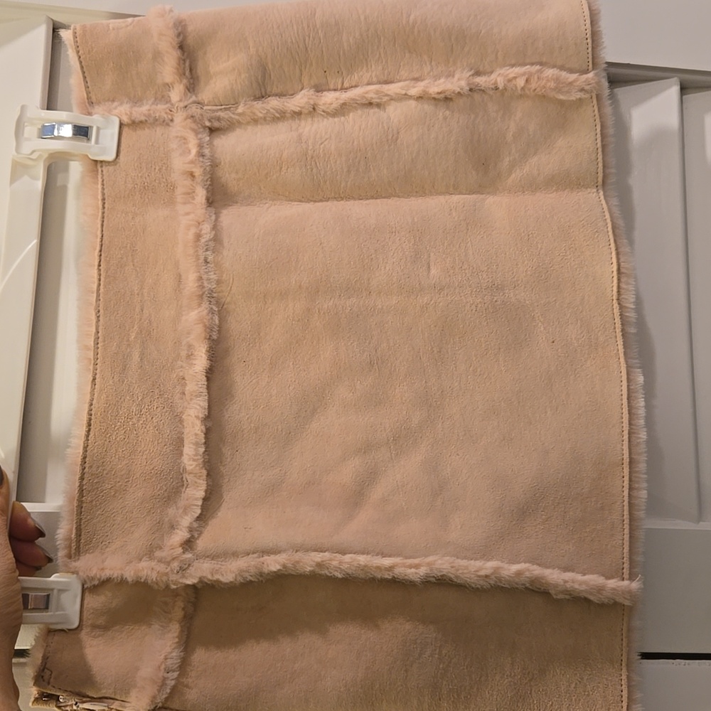 UGG leather mini skirt Baby Pink